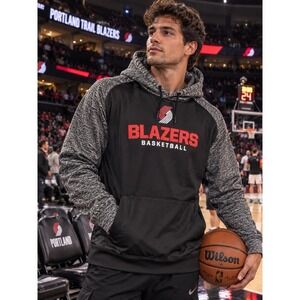 Portland Trail Blazers Fanatics Hoodie 2XL Black Gray NBA Basketball Pullover